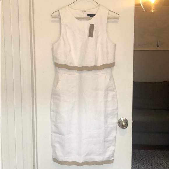 J. Crew white linen dress. Size 2. New w/ tag - Picture 1 of 4